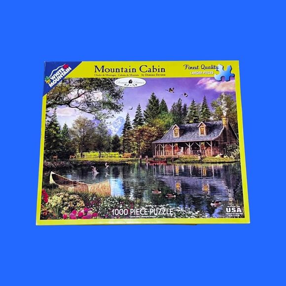 White Mountain Mountain Cabin - 1000 PC Puzzle Complete - Picture 4 of 5